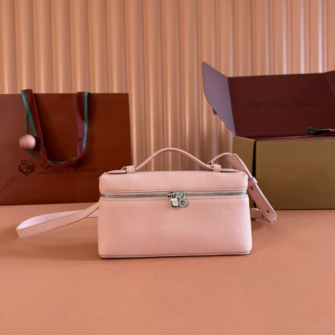💋💋💋【Original leather configuration counter complete package】 𝐋𝐨𝐫𝐨 𝐏𝐢𝐚𝐧@ Extra pocket L19 series handbag/crossbody bag📦